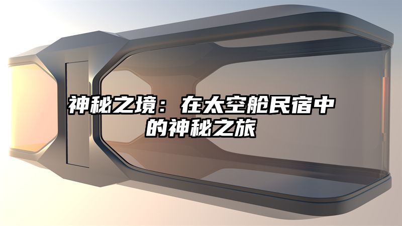 神秘之境：在太空舱民宿中的神秘之旅